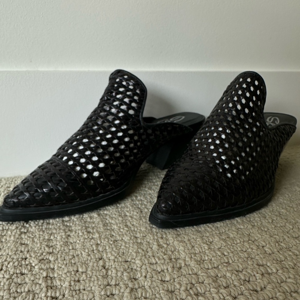 Sbicca Black Perforated Mules
